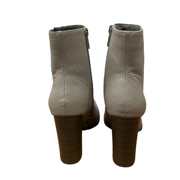 Circus by Sam Edelman Rollins Grey Croc Embossed Suede Bootie Size 8.5 - Picture 4 of 14